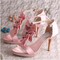 Chaussures de mariage hauteur de plateforme 0.59 pouce (1.5cm) romantique plates-formes talons hauts - photo 2