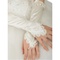 Brillant taffetas avec bowknot blanc gants de mariée élégante - photo 1