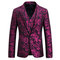 Costumes pour hommes 5xl hommes blazer grande taille rose impression mariage - photo 2