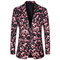 Élégant hommes veste costume blazers occasionnels floral - photo 1