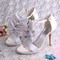 Chaussures de mariage hauteur de plateforme 0.59 pouce (1.5cm) romantique plates-formes talons hauts - photo 7