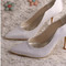 Chaussures de mariage romantique taille réelle du talon 3.54 pouce (9cm) eté talons hauts - photo 2