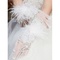 Joli organza avec crystal blanc gants de mariée de luxe - photo 1