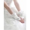 Dentelle avec cristal blanc gants de mariée de luxe avant-gardiste - photo 3