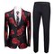 Smoking 2 pièces costume ensemble rose slim fit hommes - photo 1