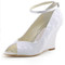 Chaussures de mariage formel taille réelle du talon 3.15 pouce (8cm) compensées automne - photo 2