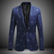 Mode taille m-6xl nouveaux hommes imprimé costume blazers - photo 2