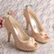 Chaussures de mariage talons hauts plates-formes taille réelle du talon 3.94 pouce (10cm) élégant - photo 6