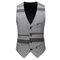 Slim fit smoking rayé grille gilet pantalon hommes costumes - photo 2