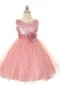 Robe de cortège enfant naturel longue de mode de bal jusqu'au sol avec fleurs - photo 8