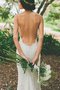 Robe de mariée de sirène de lotus de traîne courte unique sans dos - photo 2