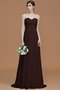 Robe demoiselle d'honneur naturel avec perle de col en cœur manche nulle a-ligne - photo 13