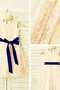 Robe de cortège enfant avec zip manche nulle avec fleurs ligne a longueur à cheville - photo 1