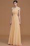 Robe demoiselle d'honneur naturel avec sans manches ligne a ruché d'épaule asymétrique - photo 18
