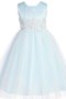 Robe de cortège enfant avec nœud à boucles en satin avec perle en tulle ligne a - photo 1