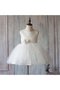 Robe de cortège enfant plissage naturel en tulle de longueur à genou de lotus - photo 1