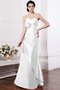 Robe demoiselle d'honneur naturel plissage avec fleurs col en forme de cœur au drapée - photo 29