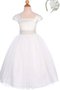 Robe de cortège enfant eclaté en tulle avec zip avec manche courte ligne a - photo 1