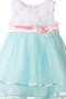 Robe de cortège enfant plissé bref en tulle encolure ronde ligne a - photo 1