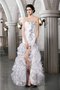 Robe de mariée en organza avec zip avec perle de tour de ceinture empire de bustier - photo 1