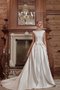 Robe de mariée naturel classique avec cristal a-ligne de traîne courte - photo 1