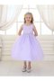 Robe de cortège enfant plissage de mode de bal avec ruban ceinture en tulle - photo 2