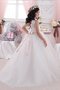 Robe de cortège enfant avec fleurs ceinture en tulle de mode de bal avec ruban - photo 2