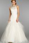 Robe de mariée en organza avec décoration dentelle dénudé a-ligne avec cristal - photo 1