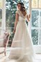 Robe de mariée distinguee lache avec manche courte v encolure avec perle - photo 2