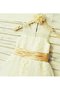 Robe de cortège enfant naturel de princesse fermeutre eclair avec fleurs longueur mollet - photo 4