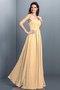 Robe demoiselle d'honneur longue plissage naturel en chiffon avec fronce - photo 6