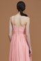 Robe demoiselle d'honneur naturel avec sans manches ligne a ruché d'épaule asymétrique - photo 7
