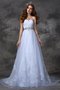 Robe de mariée longue fermeutre eclair de traîne courte avec perle en satin - photo 3