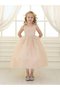 Robe de cortège enfant plissage de mode de bal avec ruban ceinture en tulle - photo 1