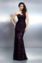 Robe de soirée longue de col en cœur avec sans manches cordon satin tissé extensible - photo 1