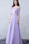 Robe demoiselle d'honneur plissage romantique longue col u profond en 1/2 manche - photo 1