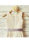 Robe de cortège enfant naturel manche nulle a-ligne longueur mollet avec zip - photo 4