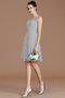Robe demoiselle d'honneur bref avec chiffon manche nulle de col bateau de princesse - photo 32