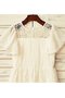 Robe de cortège enfant naturel avec fleurs avec manche courte ligne a de princesse - photo 4