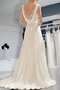 Robe de mariée voyant de col en v de tour de ceinture en haute en chiffon naturel - photo 2
