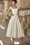 Robe de mariée intemporel distinguee avec perle cordon de col carré - photo 1