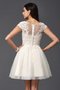 Robe de cocktail naturel avec zip encolure ronde ligne a de princesse - photo 6