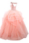 Robe de quinceanera romantique longue avec cristal de crystal floral pin textile en tulle - photo 8