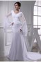 Robe de mariée longue de sirène brodé de traîne mi-longue avec zip - photo 1
