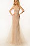 Robe de bal romantique ceinture jusqu'au sol fermeutre eclair de traîne courte - photo 1