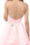 Robe de graduation bref naturel en satin manche nulle a-ligne - photo 2