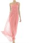 Robe demoiselle d'honneur longue ruché d'épaule asymétrique en chiffon en forme - photo 1