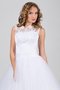 Robe de mariée naturel elevé cordon avec décoration dentelle jusqu'au sol - photo 2