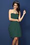 Robe demoiselle d'honneur bref naturel en chiffon de col en cœur au drapée - photo 8