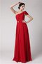 Robe de bal plissage naturel longue avec chiffon d'épaule asymétrique - photo 1